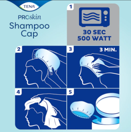 Nutzungsanleitung von TENA ProSkin Shampoo Cap